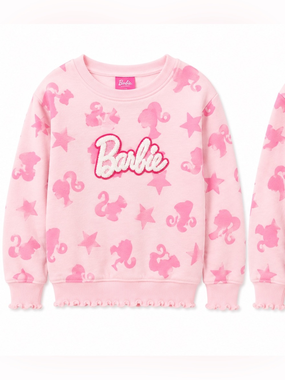 Barbie Light Pink Allover Silhouette Sweatshirt